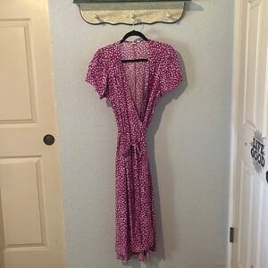 Gap Floral Wrap Dress